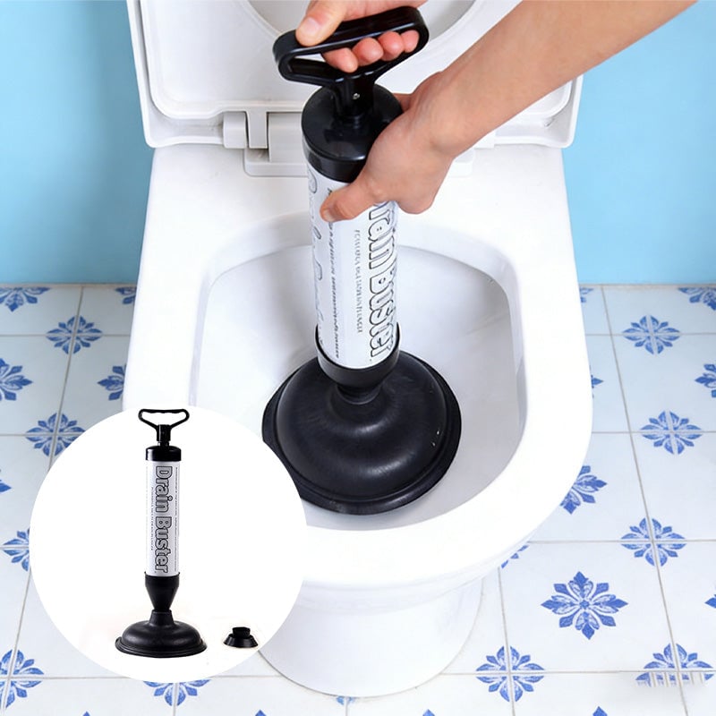 High-Pressure Toilet Plunger Set with Dual Suction Cups