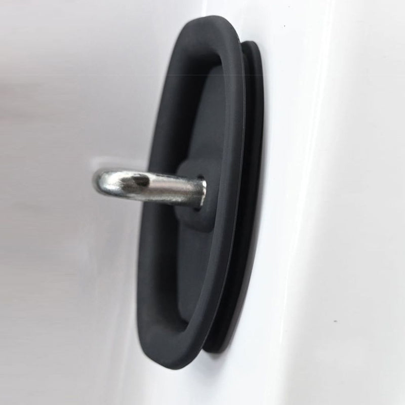 thumbnail image 2 of Dsofficial 4Pcs Black Carbon Fiber Car Door Lock Protective Cover Trim – Self-Adhesive 2 of 6