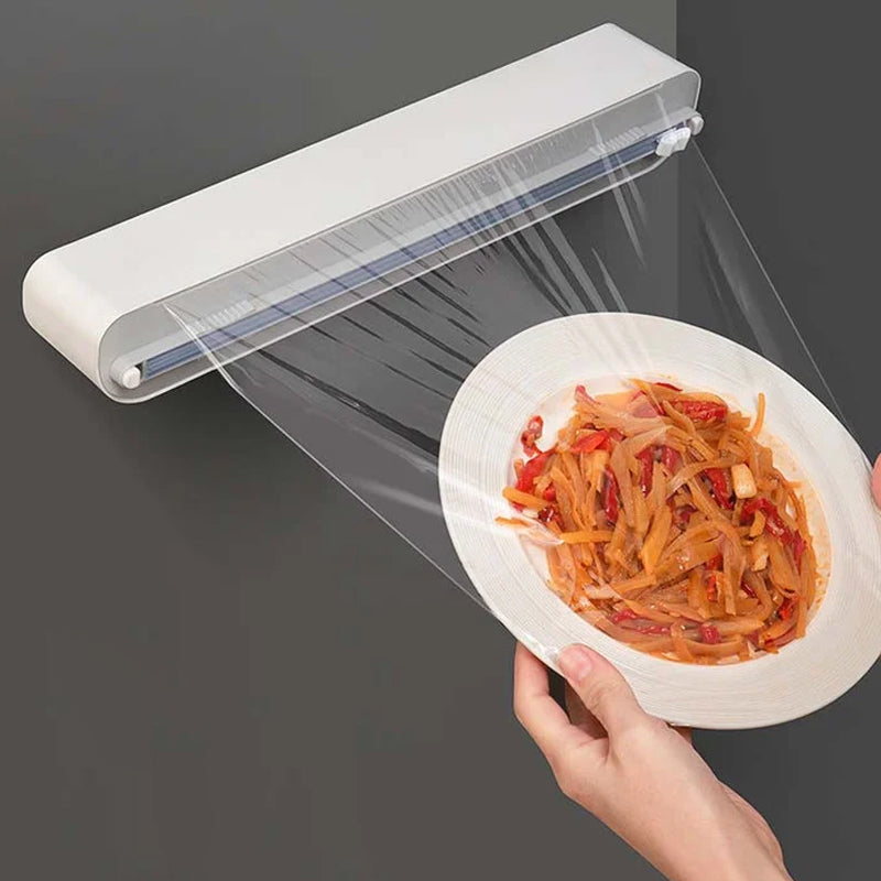 Plastic Wrap Dispenser With Cutter