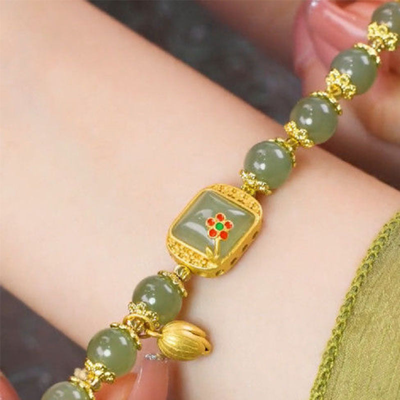 Hotan Jade Beaded Bracelet