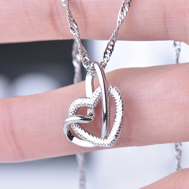 Grandma To Granddaughter Interlocking Heart Necklace