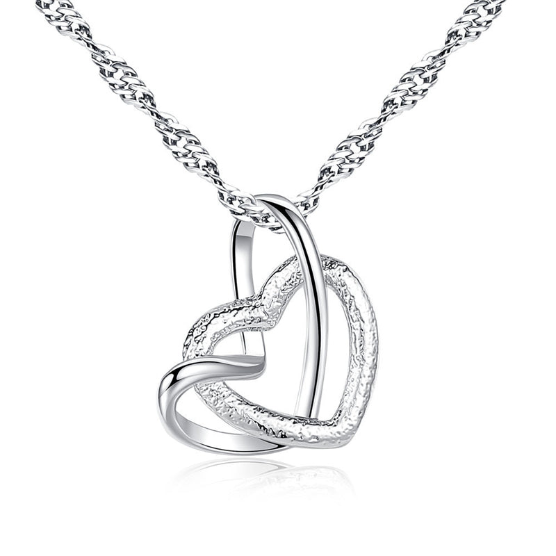 Grandma To Granddaughter Interlocking Heart Necklace