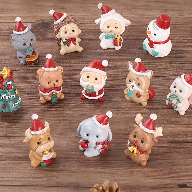 Handmade Animal Santa Ornaments