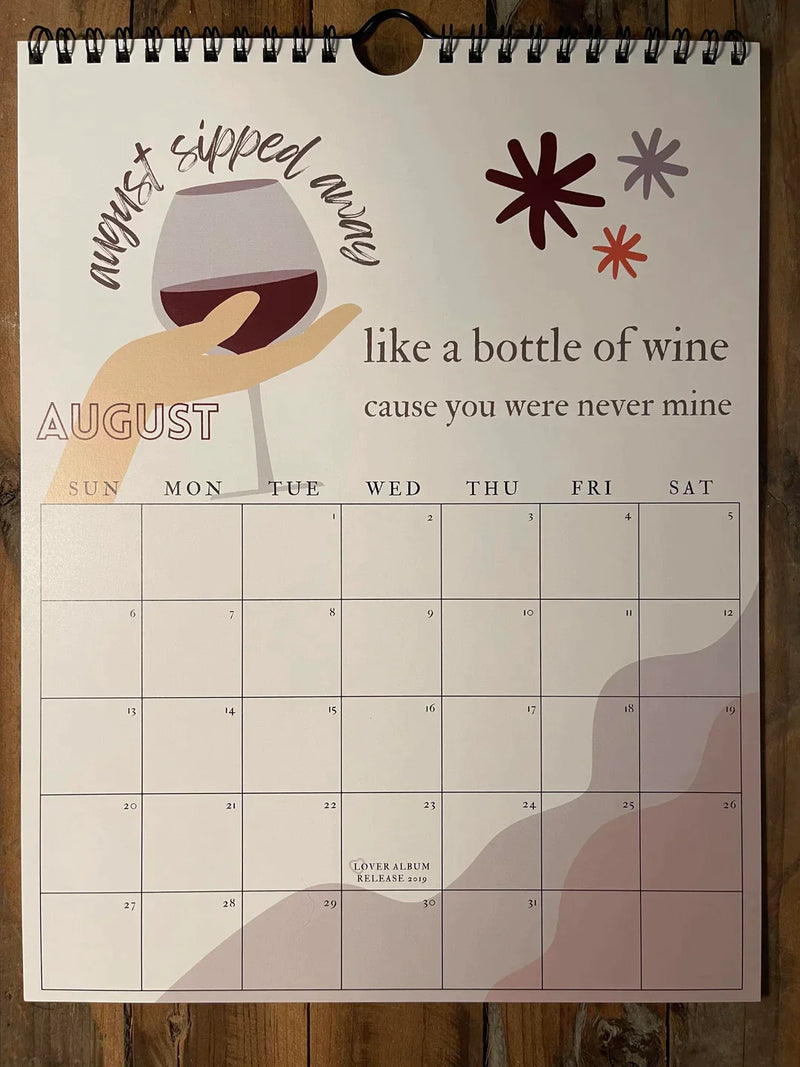 2024 TS Lyrics Calendar lifesparking