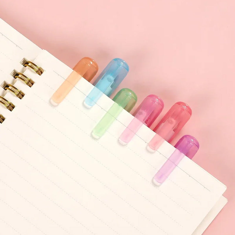 Dual Tip Pens with 6 Different Curve Shapes Fine Tips(1set/6pcs)