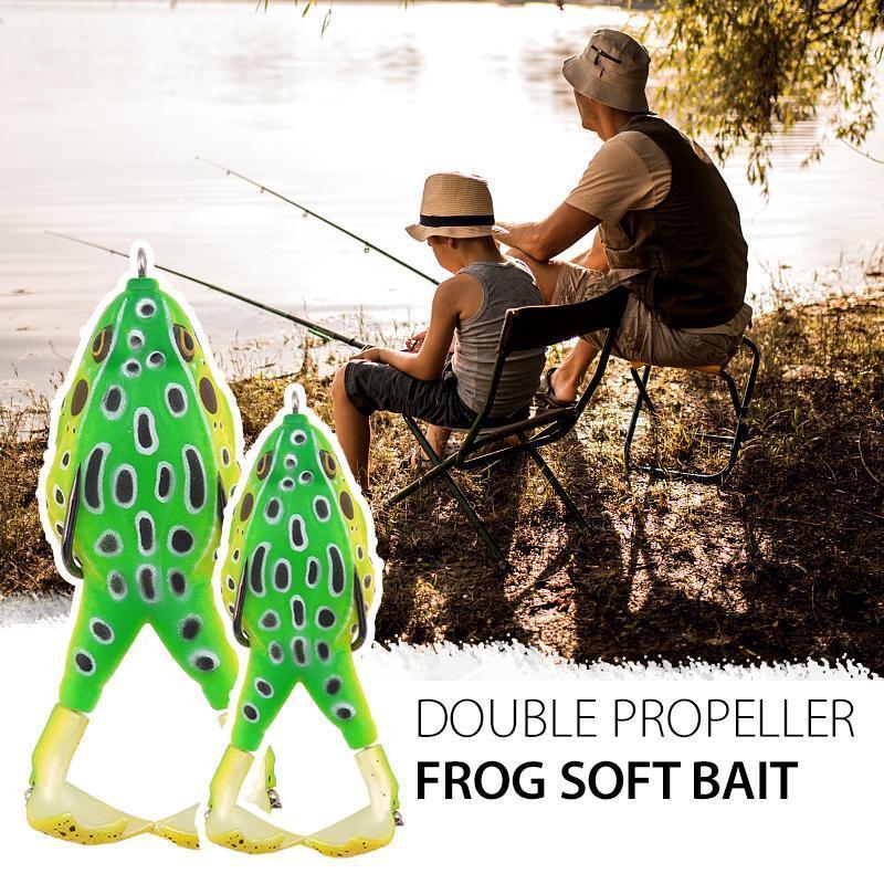 Lifesparking™Double Propeller Frog Soft Bait