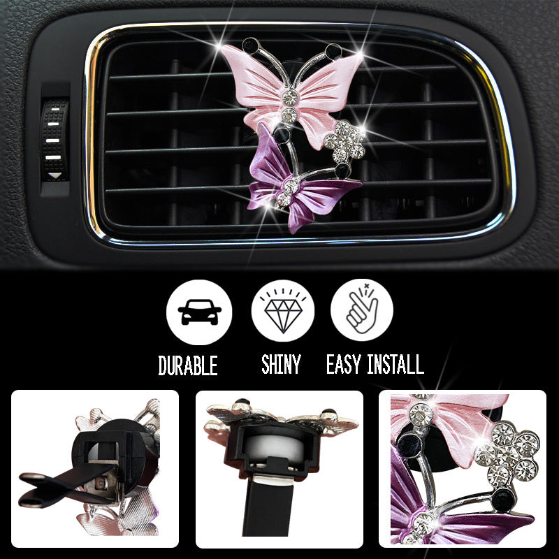 Bling Butterfly Car Accessories, Cute Car Air Freshener