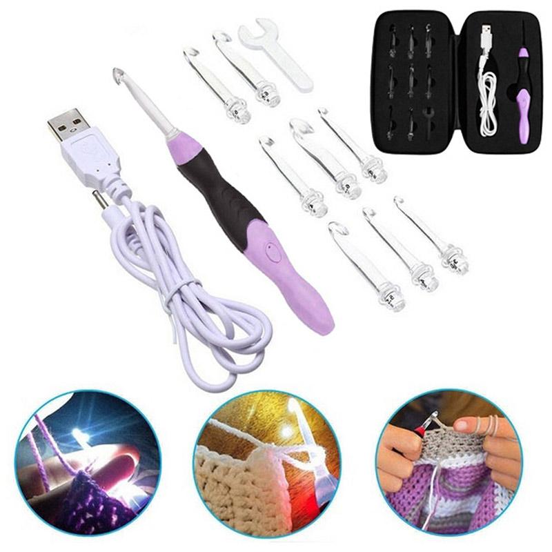 Idearock Lighted Crochet Hooks 9 pieces