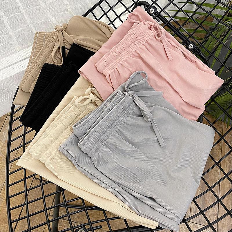 Ladies Ice Silk Wide Leg Pants