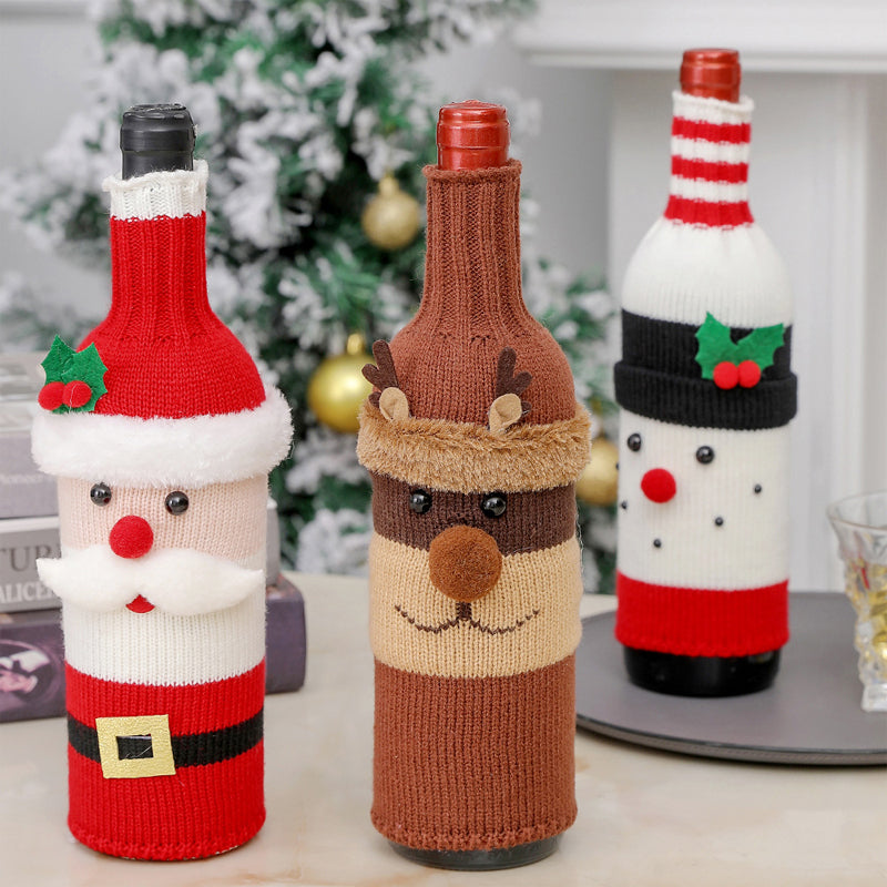 Christmas Decorative Santa Wine Bottle Cover