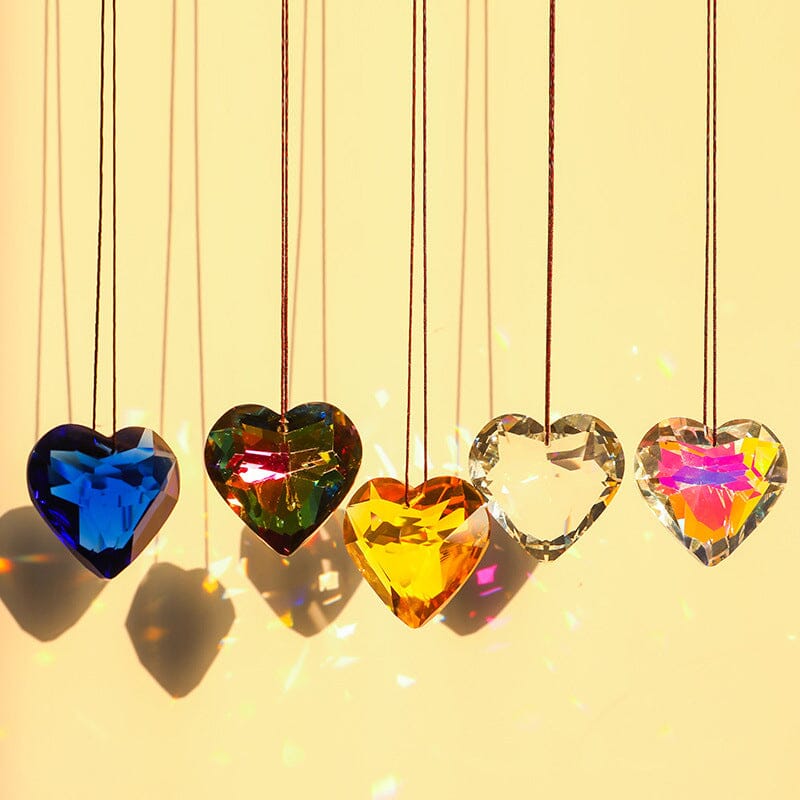 Hanging Heart Suncatcher Prism Crafts