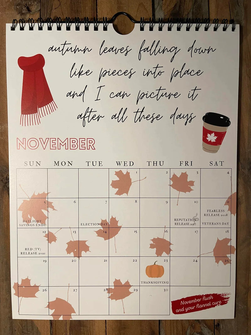 2024 TS Lyrics Calendar lifesparking