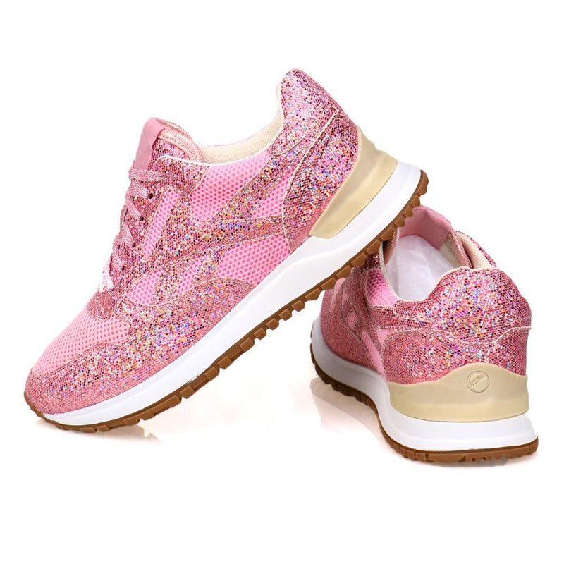 Solid Color Crystal Sparkle Sneakers