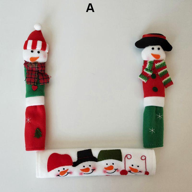 SNOWMAN KITCHEN HANDLE DOOR COVERS (SET OF 3)