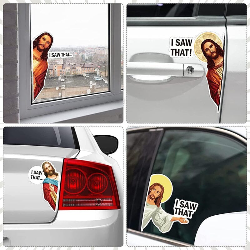 Jesus "I Saw That" Funny Sticker