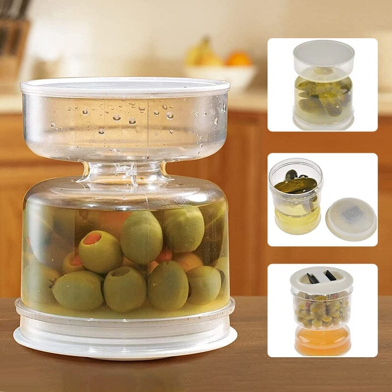 Pickle and Olives Jar Container with Strainer💗