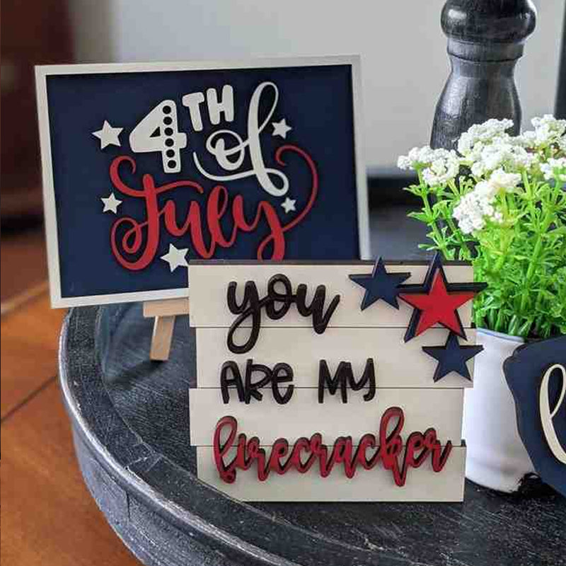 Lifesparking Patriotic Tiered Tray Decor Bundle