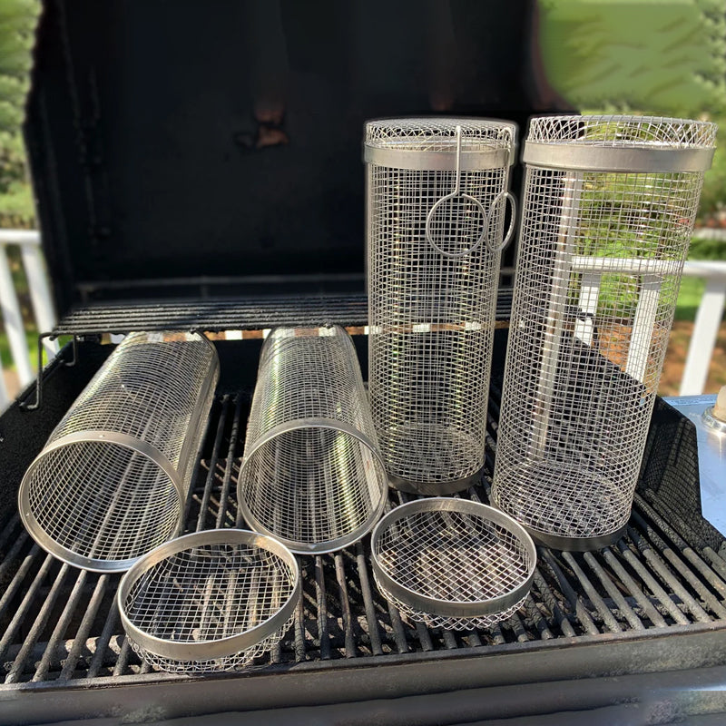 BBQ outdoor grill net / Barbecue stainless steel wire mesh cylinder