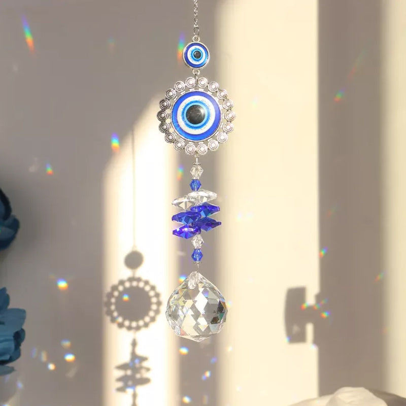 Reganew™ Hanging Crystal Suncatcher Ornament - Turkey Blue Evil Eye