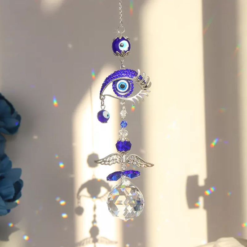 Reganew™ Hanging Crystal Suncatcher Ornament - Turkey Blue Evil Eye