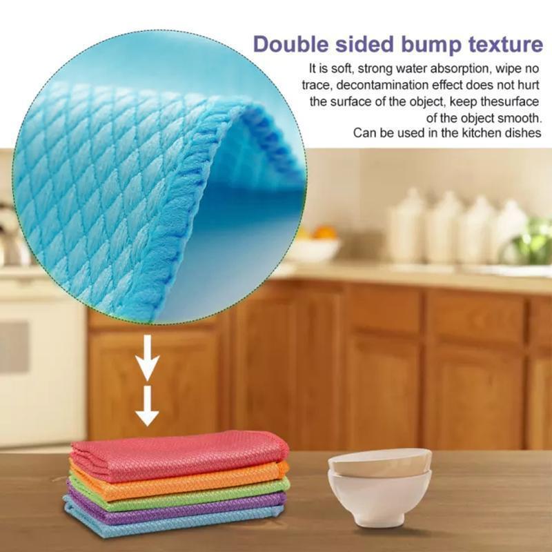 Nano Streak-Free Miracle Cleaning Cloths (Reusable 5 Pcs)
