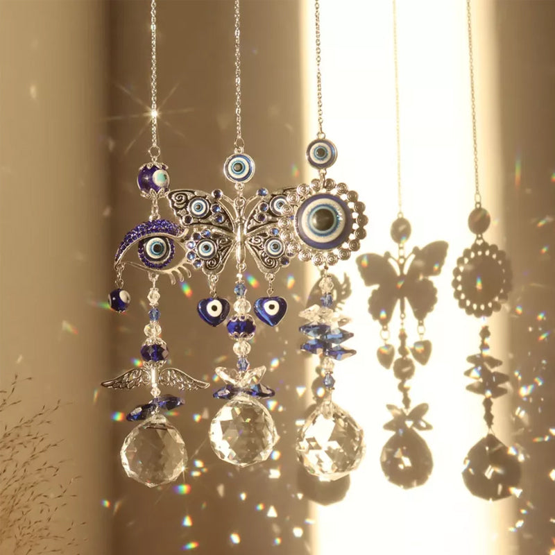 Reganew™ Hanging Crystal Suncatcher Ornament - Turkey Blue Evil Eye