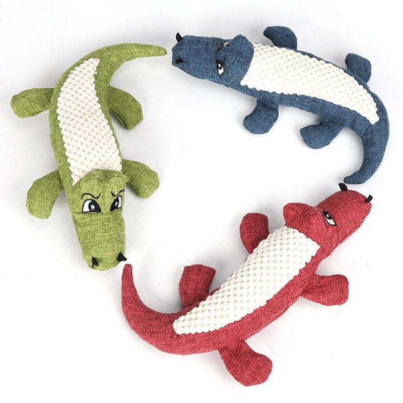 Pet Crocodile Squeaking Chew Toys