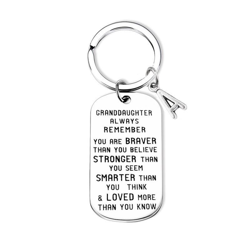 Lifesparking™ To My Grandson Granddaughter Son Daughter Gift Lettering Keychain