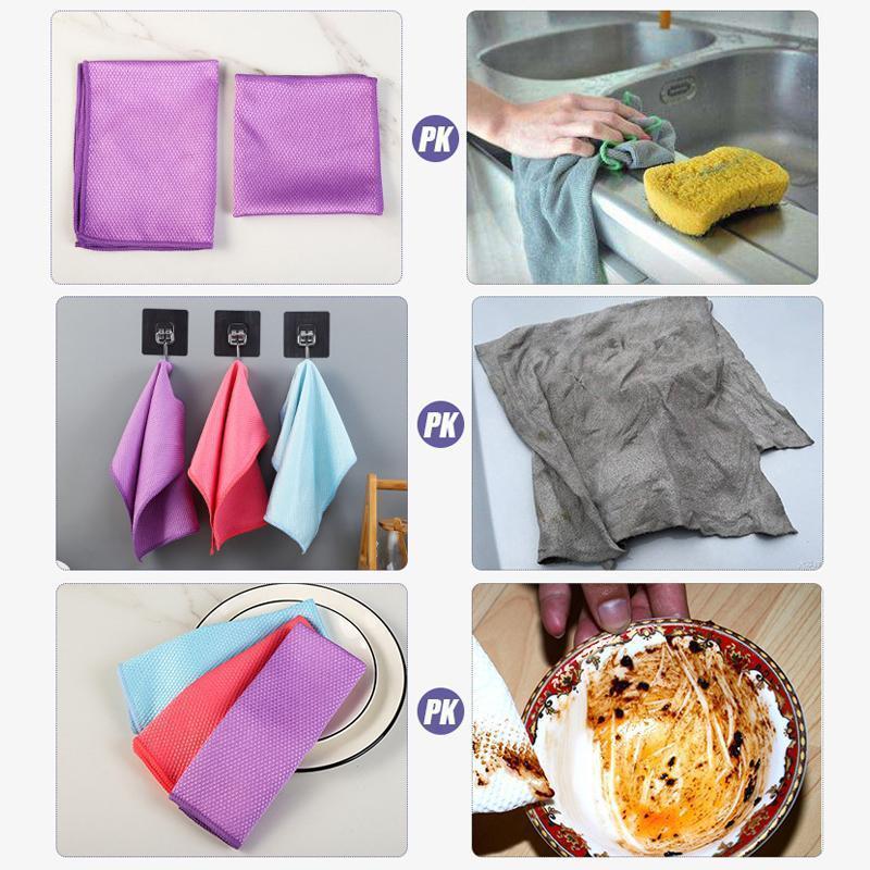 Nano Streak-Free Miracle Cleaning Cloths (Reusable 5 Pcs)