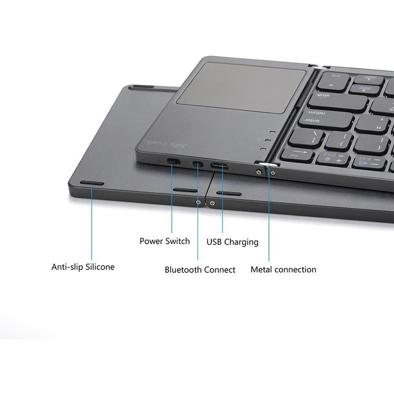 Wireless Foldable Keyboard with Touchpad
