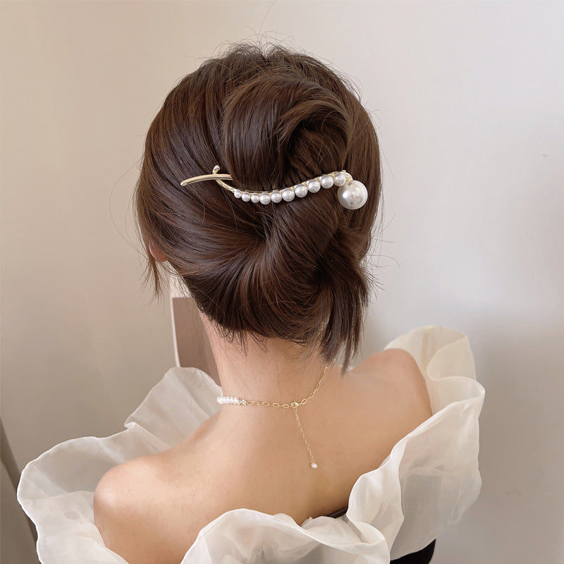 Simple Pearl Hair Clip