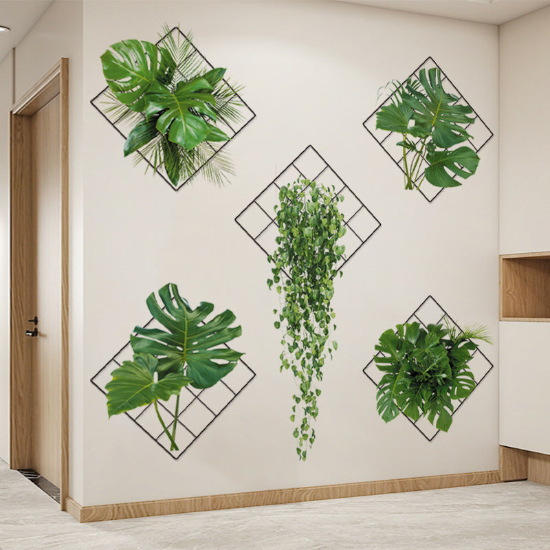 3D Green Plant Wall Sticker