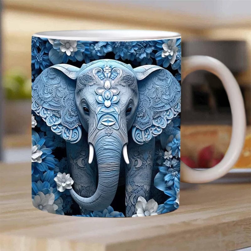 Elephant print mug