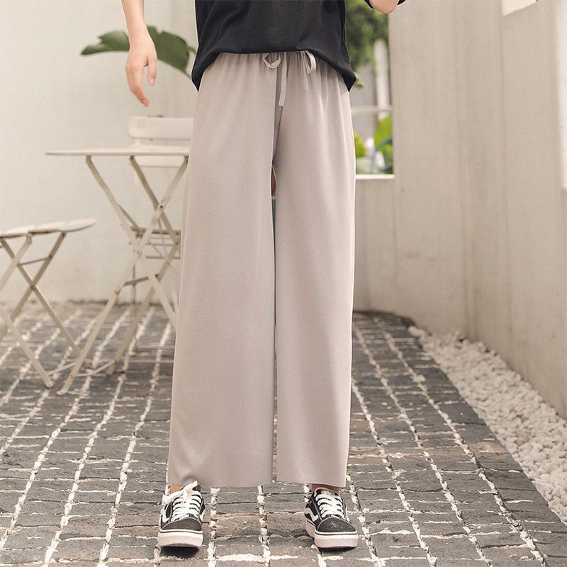 Ladies Ice Silk Wide Leg Pants