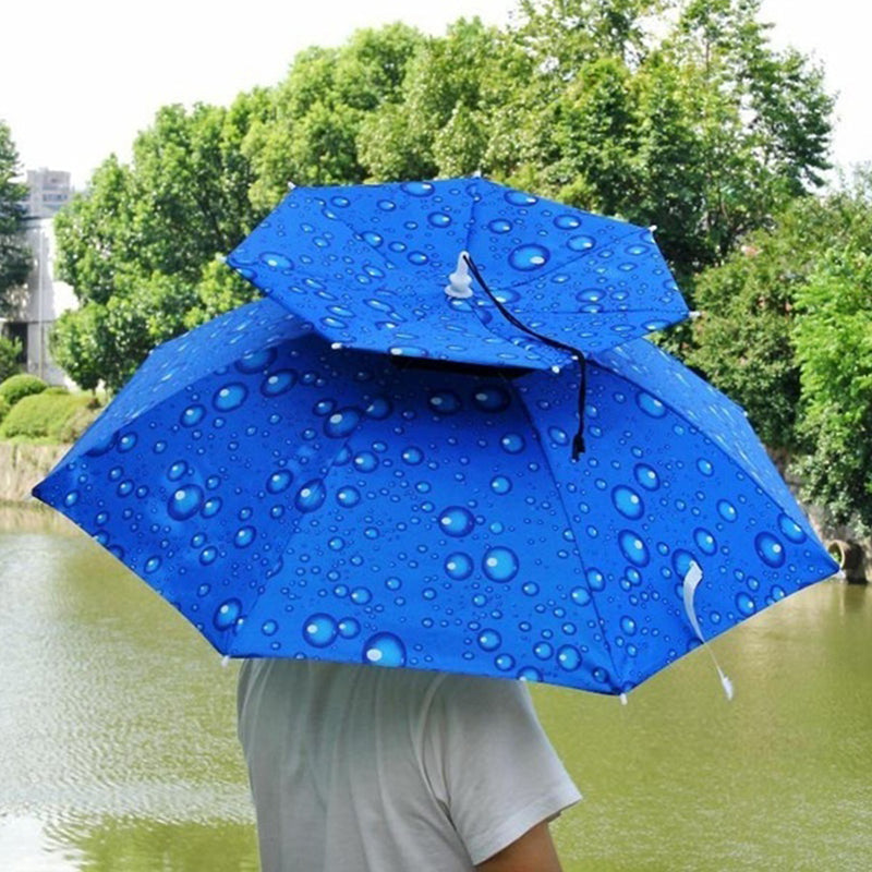 Outdoor Double Layer Umbrella Hat
