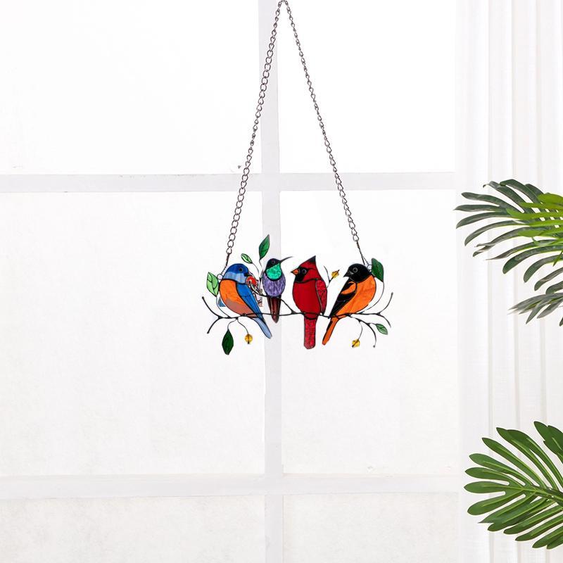 Birds Stained Glass Window Hangings 🎁Mother's Day promotion