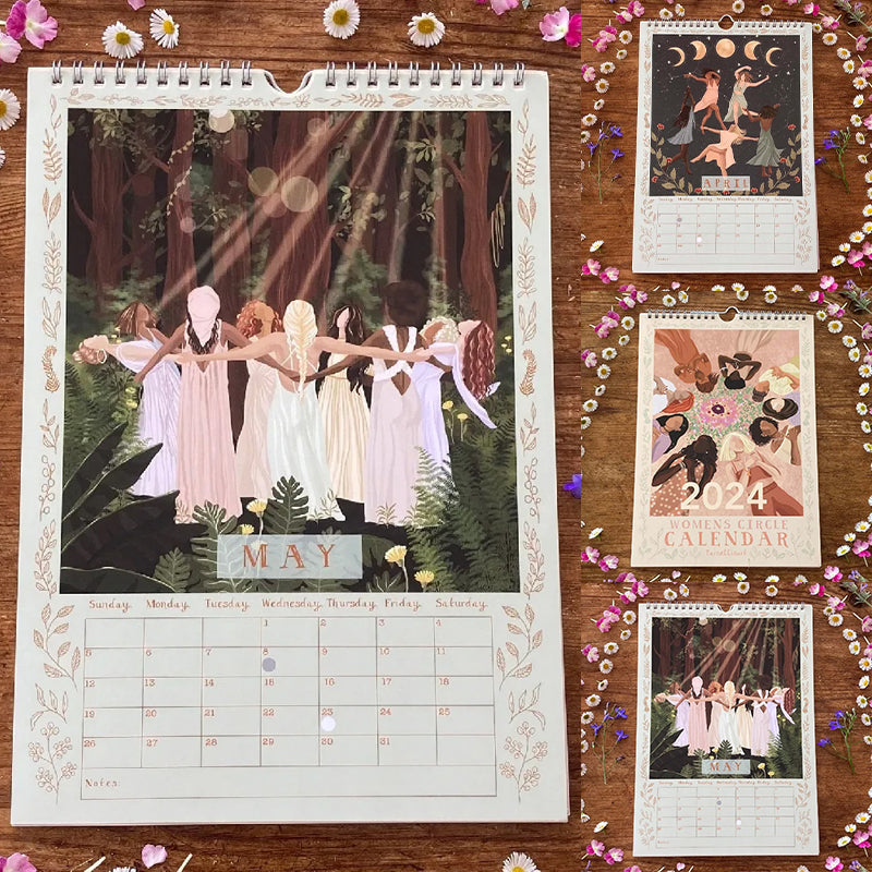 2024 Womens Circles Hanging Wall Calendar