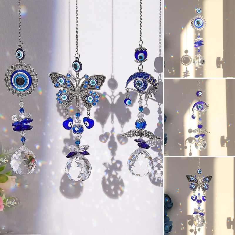 Reganew™ Hanging Crystal Suncatcher Ornament - Turkey Blue Evil Eye
