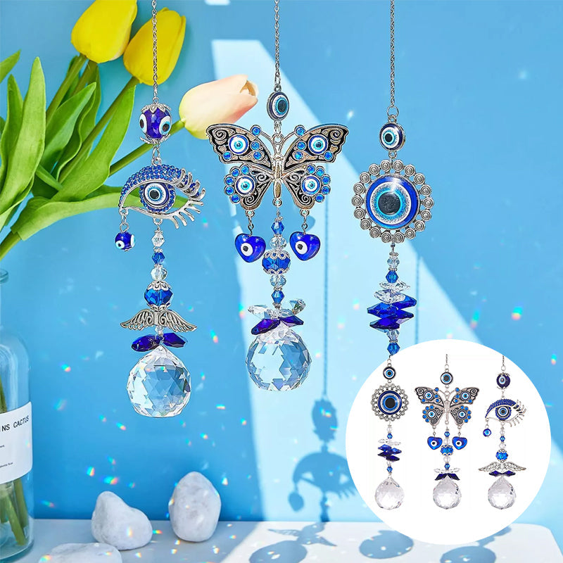 Reganew™ Hanging Crystal Suncatcher Ornament - Turkey Blue Evil Eye