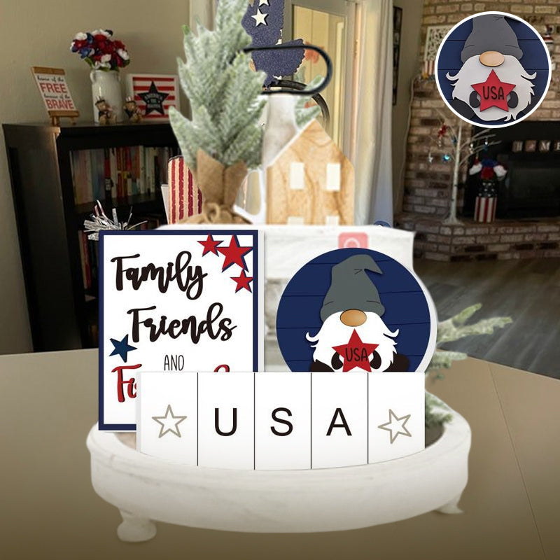 Lifesparking Patriotic Tiered Tray Decor Bundle