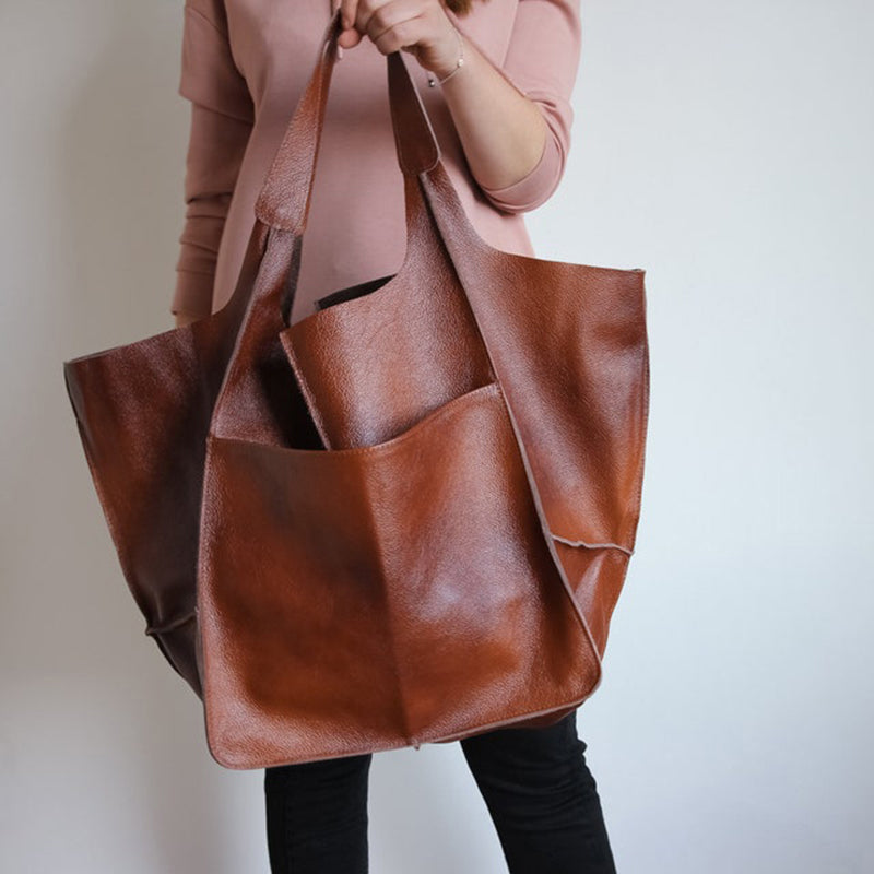 Women Oversize Weekender Leather Handbags